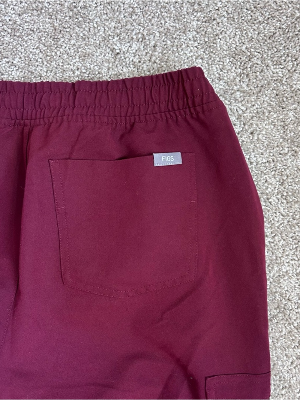FIGS Zamora Jogger Womens Size S/P Burgundy Scrub Pants W18SW2005P - Picture 8 of 8